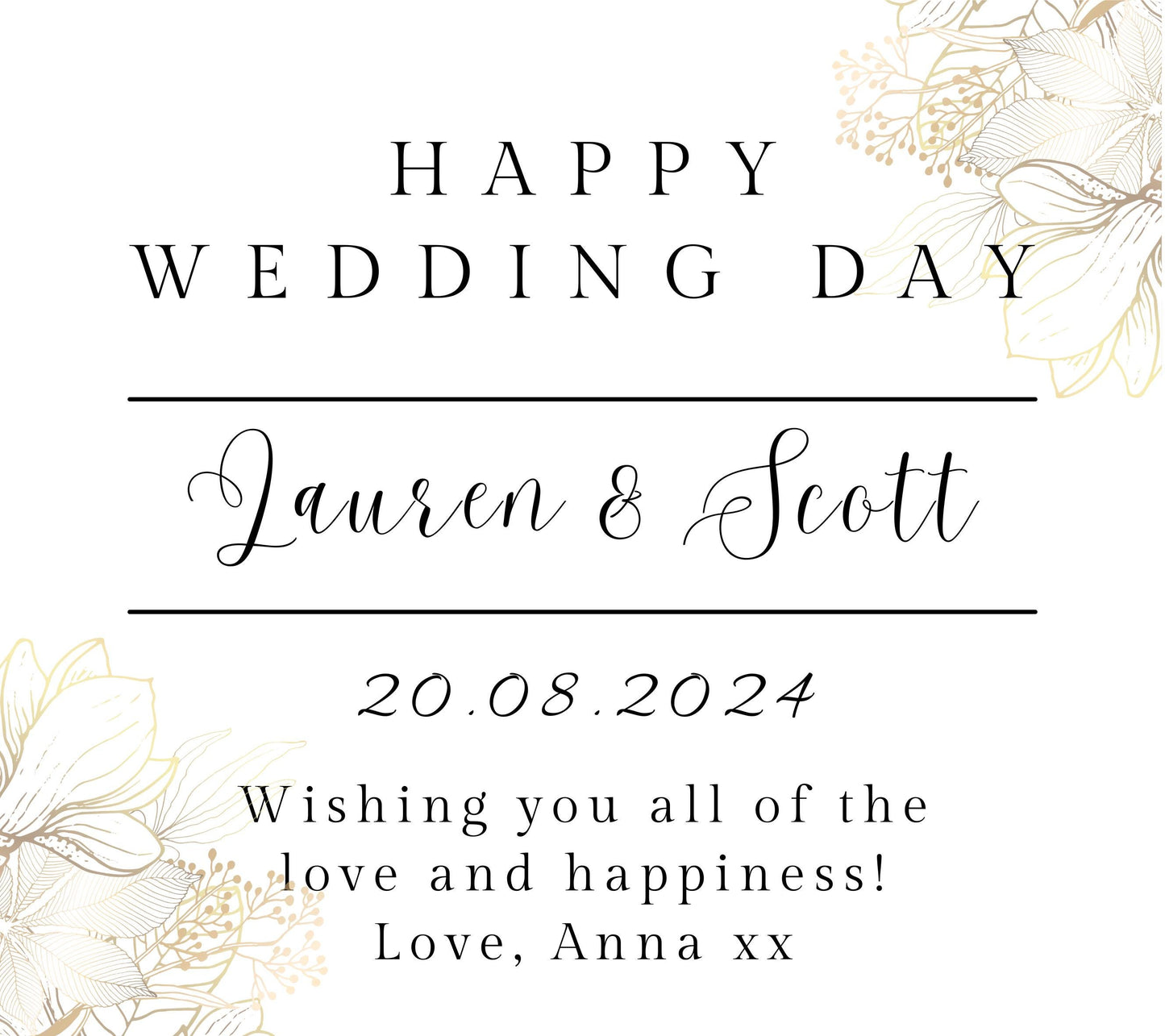 Wedding Day Personalised Candle Gift Set, Wedding Gift For Bride and Groom, Best Friend Wedding, Sister Wedding Keepsake, Mr & Mrs Present, Custom Wedding Candle, Newlywed Gift, Bridal Shower Gift, Marriage Celebration Candle