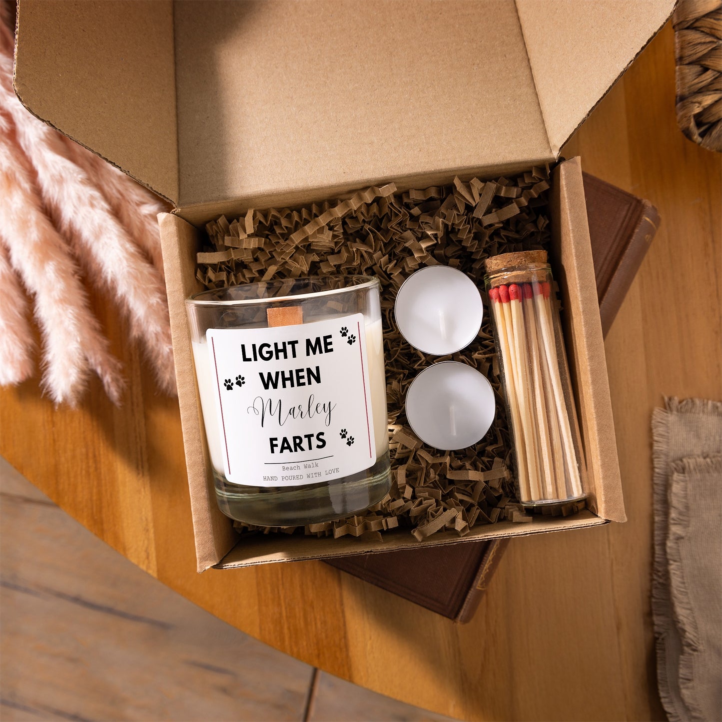Light Me When Pet Farts Funny Personalised Candle