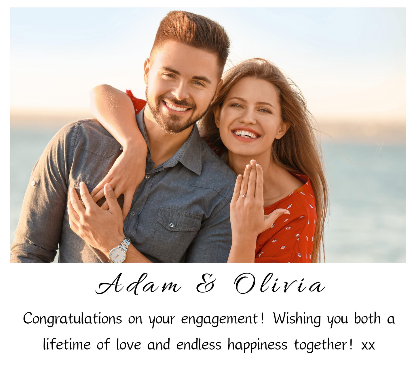 Engagement Presents For Future Bride and Groom, Personalised Engagement Photo Candle Gift Set, Friend Engagement, Sister Engagement Photo Gift, Newly Engaged Gift For Couple with Photo