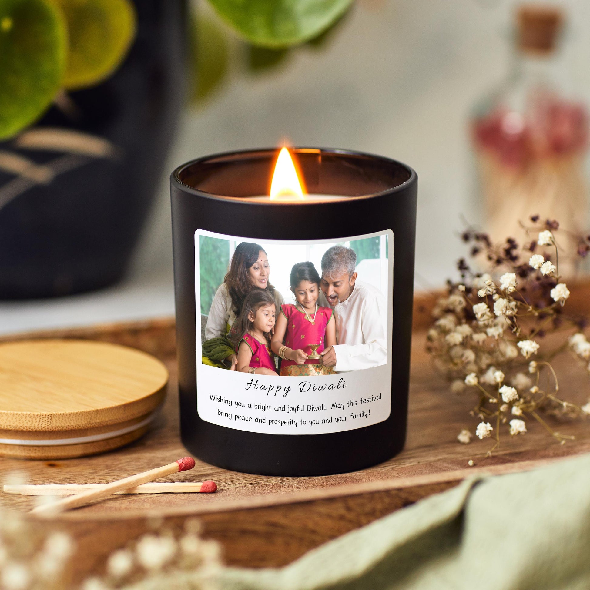 Happy Diwali Personalised Photo Candle, Festival of Lights Diwali Celebrations Gifts, Diwali Decorations   Prosperity and Wealth Candle Gift, Diwali Decor Candle, Diwali Gift Hamper, Diwali Rangoli Candle Gift, Personalised Diwali Gift For Family