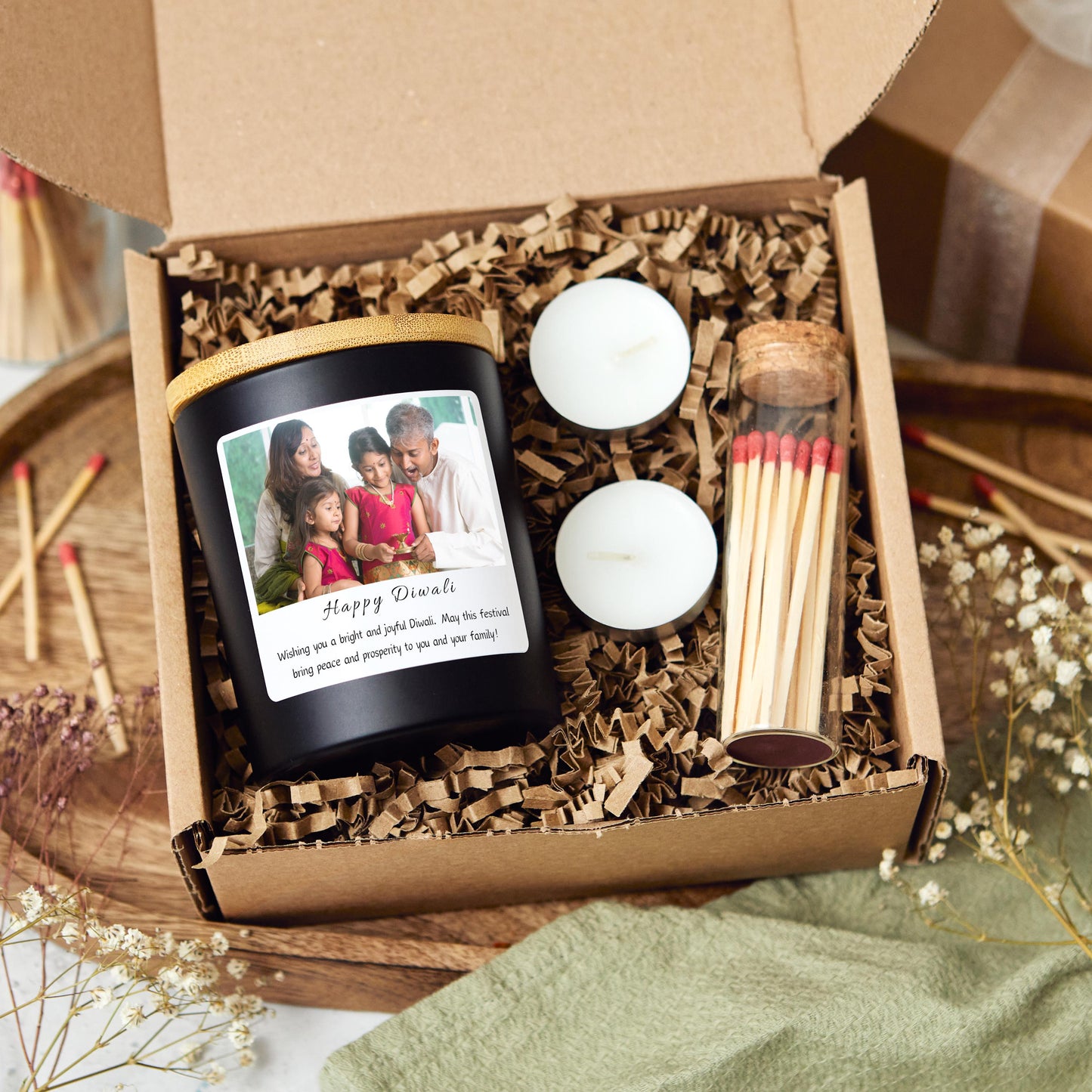 Happy Diwali Personalised Photo Candle, Festival of Lights Diwali Celebrations Gifts, Diwali Decorations   Prosperity and Wealth Candle Gift, Diwali Decor Candle, Diwali Gift Hamper, Diwali Rangoli Candle Gift, Personalised Diwali Gift For Family