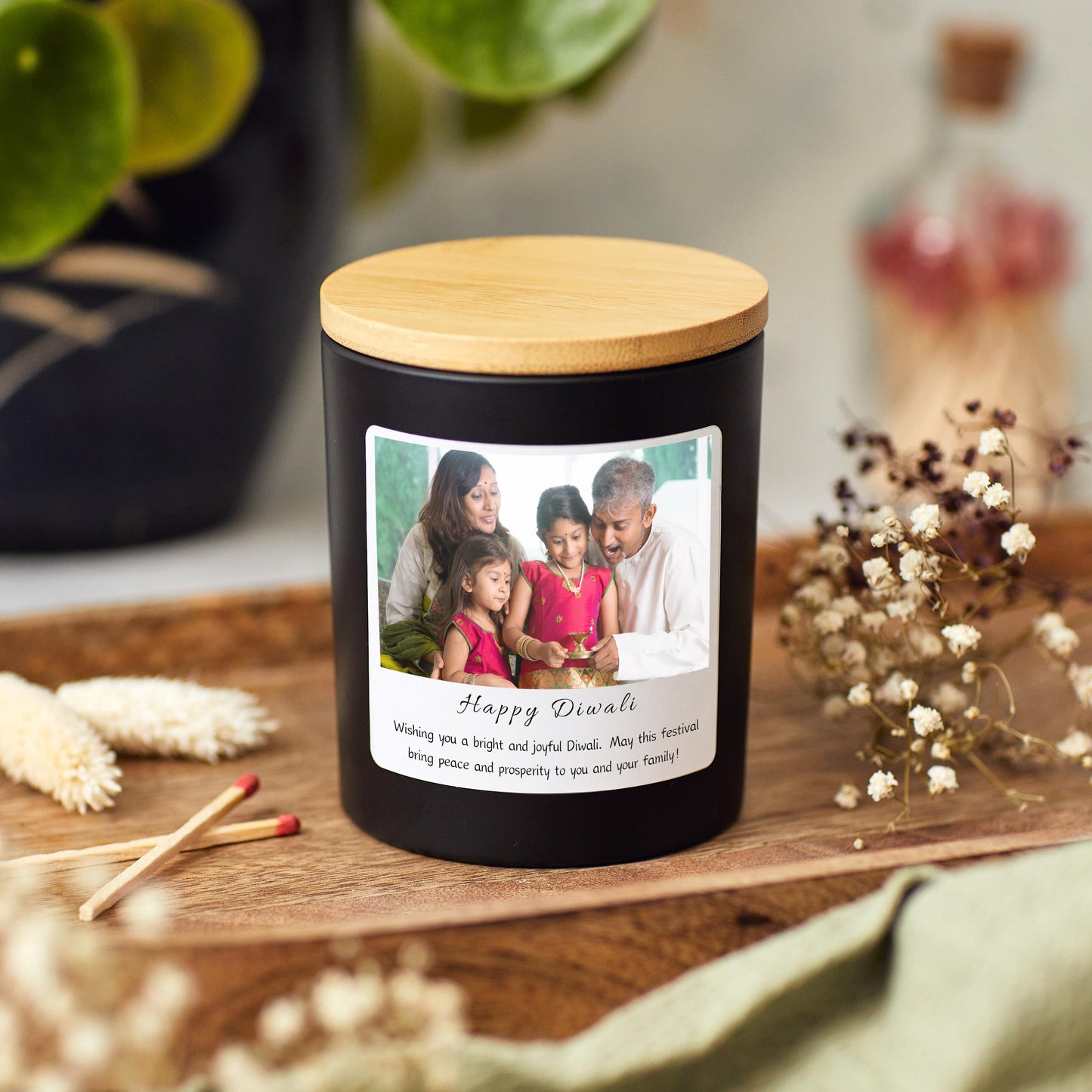 Happy Diwali Personalised Photo Candle, Festival of Lights Diwali Celebrations Gifts, Diwali Decorations   Prosperity and Wealth Candle Gift, Diwali Decor Candle, Diwali Gift Hamper, Diwali Rangoli Candle Gift, Personalised Diwali Gift For Family