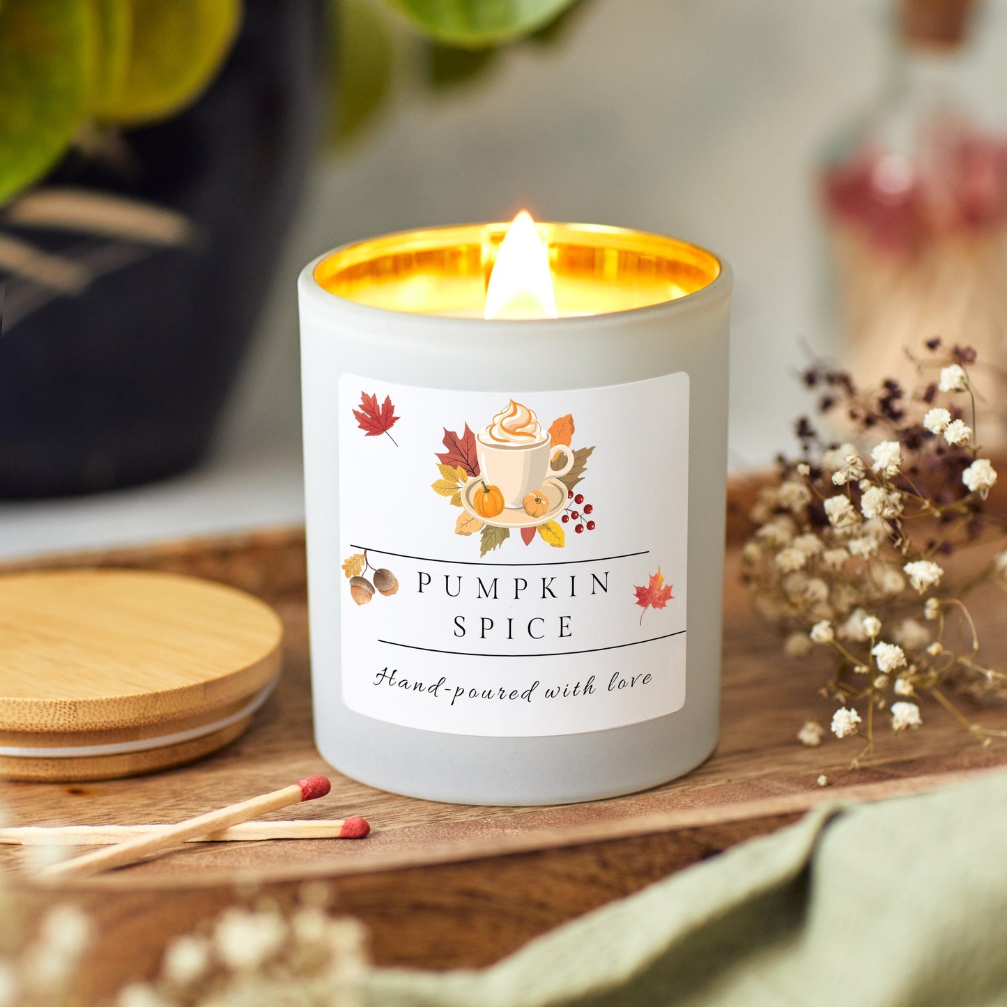 Pumpkin Spice Soy Wax Candle, Autumn Candle gift for friend, Cosy Autumn Scented Candle, Cosy Fall Gift for Friend, Autumn Home Decor Birthday Gift Cute Halloween Candle, Gift for Mum, Autumn 2024, Autumn Gift for Wife,  Autumn Vibes Home Decoration