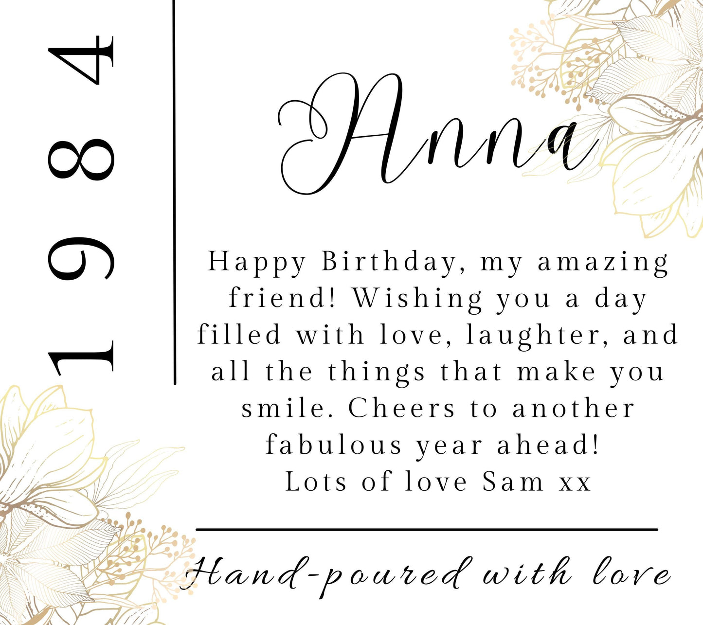 Candle Birthday Gift Set for Her, 30th Birthday Presents, 40th, 50th, 60th, Auntie Gift, Gift under 20, Gift under 30, Sister Gift, Best Friend Personalised Gift, Mum 50th Gift, Gift for Colleague