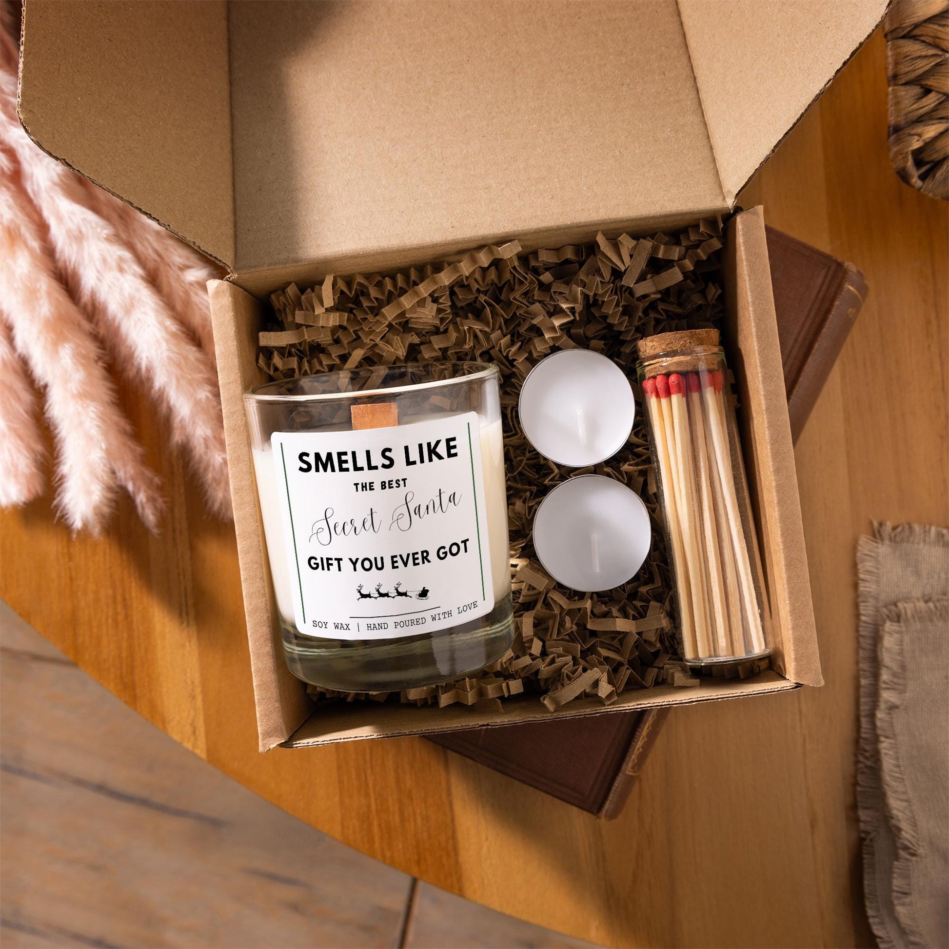 Funny Secret Santa Gift Xmas Present for Friend Colleague, Funny Xmas Holiday Candles, Unique Secret Santa Gifts, Funny Joke Candle, Stocking Filler Present for Friend, Fun Scented Candle