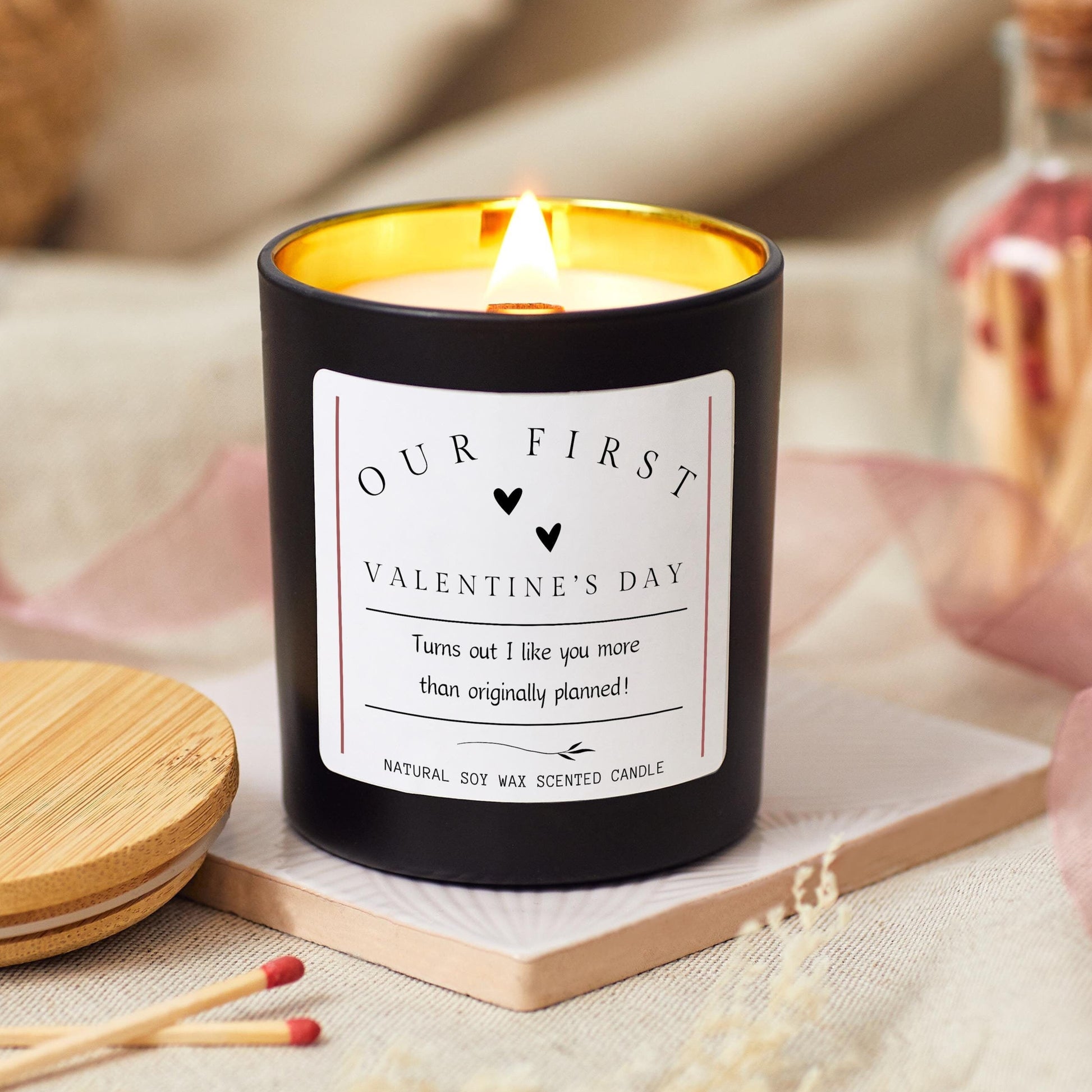 First Valentines Gift for Girlfriend, Funny Valentines Candle for Boyfriend, Romantic Valentine Couple Gift, Cute Unique Gift for Her