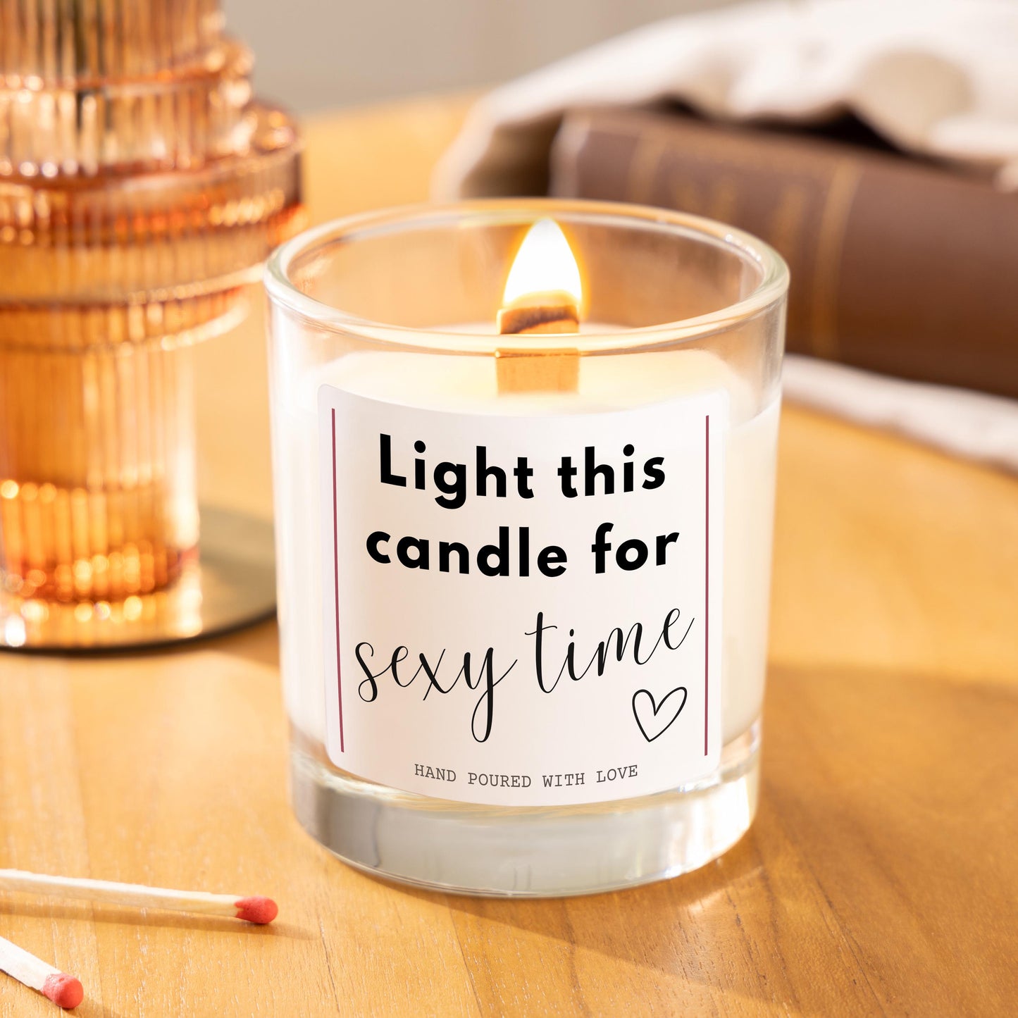 Valentines Candle Gift for Partner, Light for Sexy Time Anniversary Gift for Him, Gift for Boyfriend Girlfriend Husband, Cheeky Sexy Gift, Romantic Gift Love Candle, Light For Sexy Time