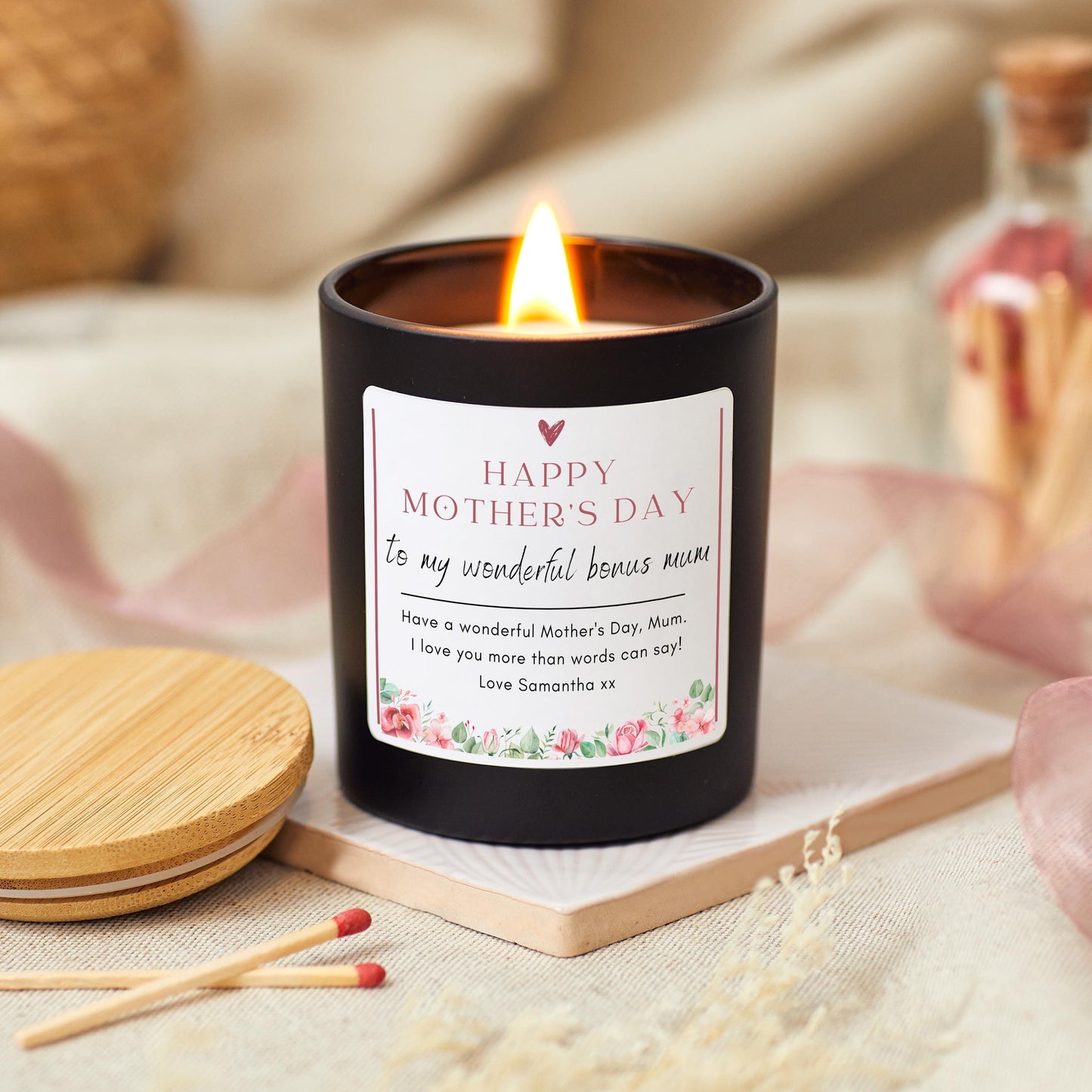 Mothers Day Candle Gift for Step Mum, Mothers Day Presents, Bonus Mum Candle Gift For Her, New Mum Gift, Mother's Day Gift for Nana