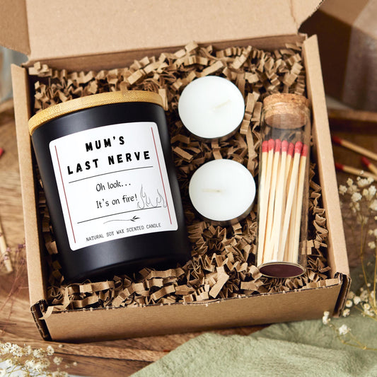 Mum's Last Nerve Is On Fire Funny Candle For Stressed Mums, Funny Mothers Day Candle Gift, Funny Birthday Presents, Mum Candle Gift for Her