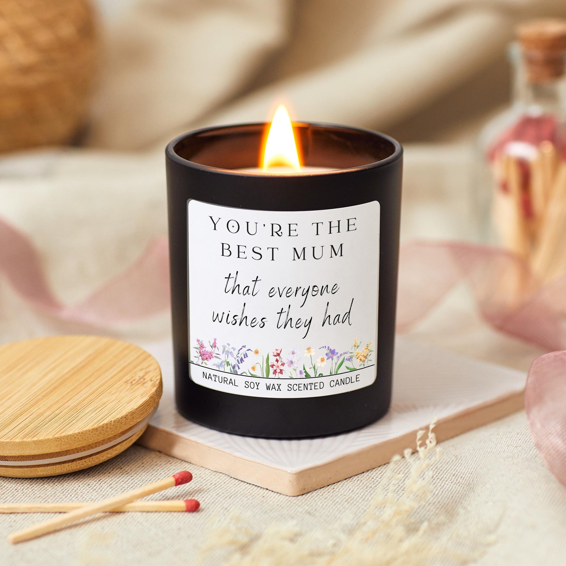 Mothers Day Candle Gift, Nana Mothers Day Presents, The Best Mum Birthday Candle Gift For Her, New Mum Gift Set With Matches, Nanny Gift