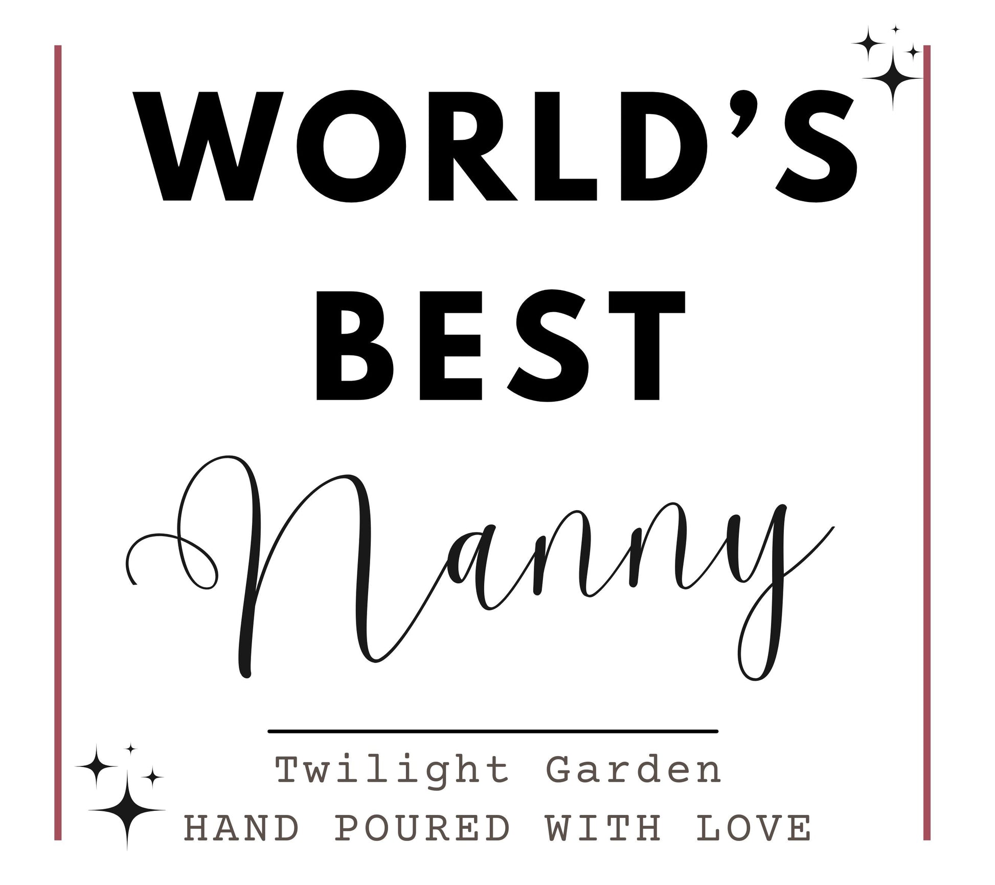 World's Best Nanny Birthday Candle Gift, Nana Mothers Day Presents, The Best Nanny Mothers Day Candle For Gran, Grandma Candle, Granny Gift
