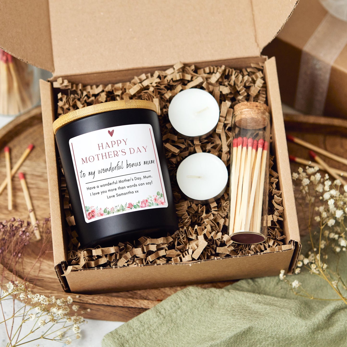 Mothers Day Candle Gift for Step Mum, Mothers Day Presents, Bonus Mum Candle Gift For Her, New Mum Gift, Mother's Day Gift for Nana