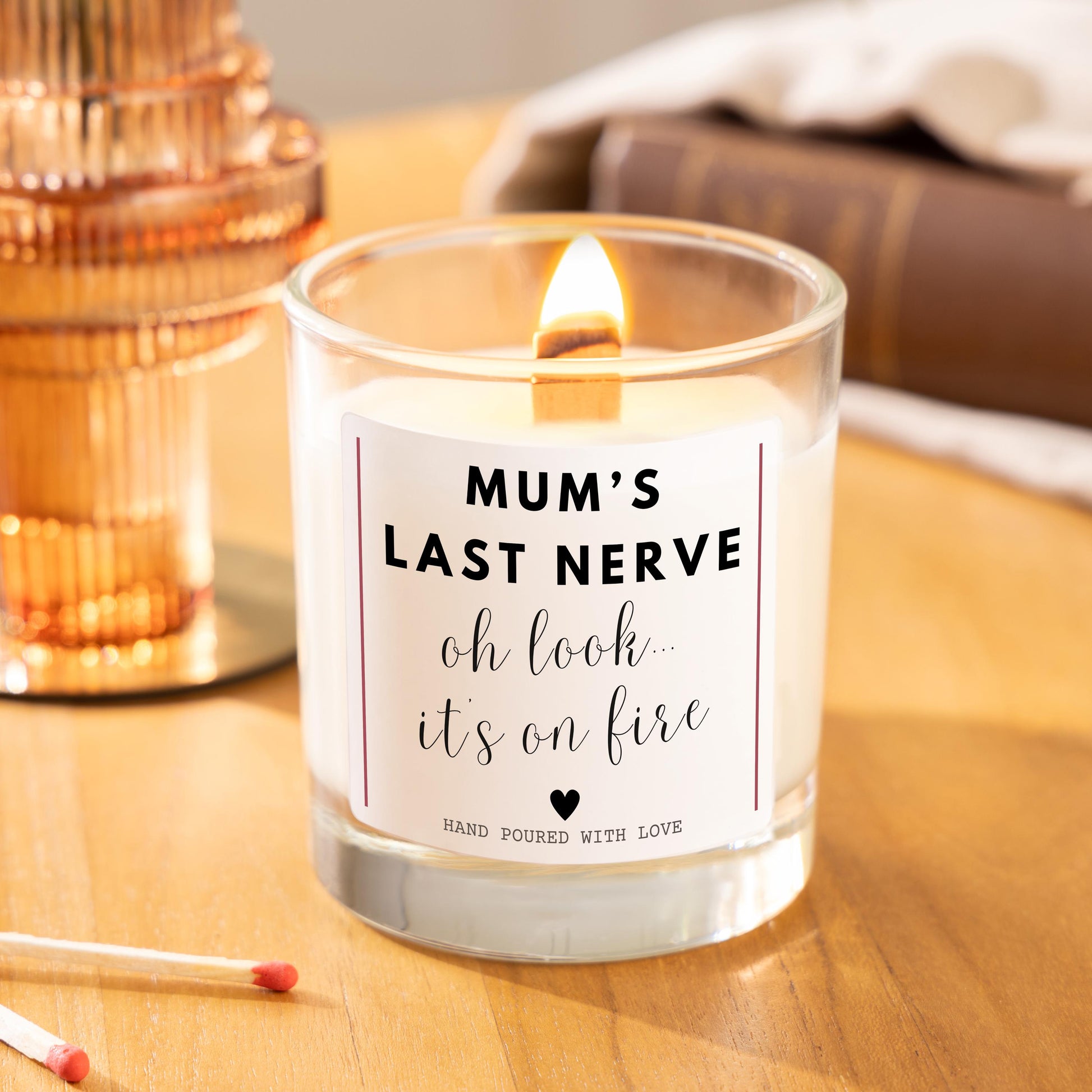 Funny Scented Candle Gift for Mum, Mothers Day Gift, Funny Birthday Gift for Mum, Mum Gift from Daughter, Mum's Last Nerve Funny Candle