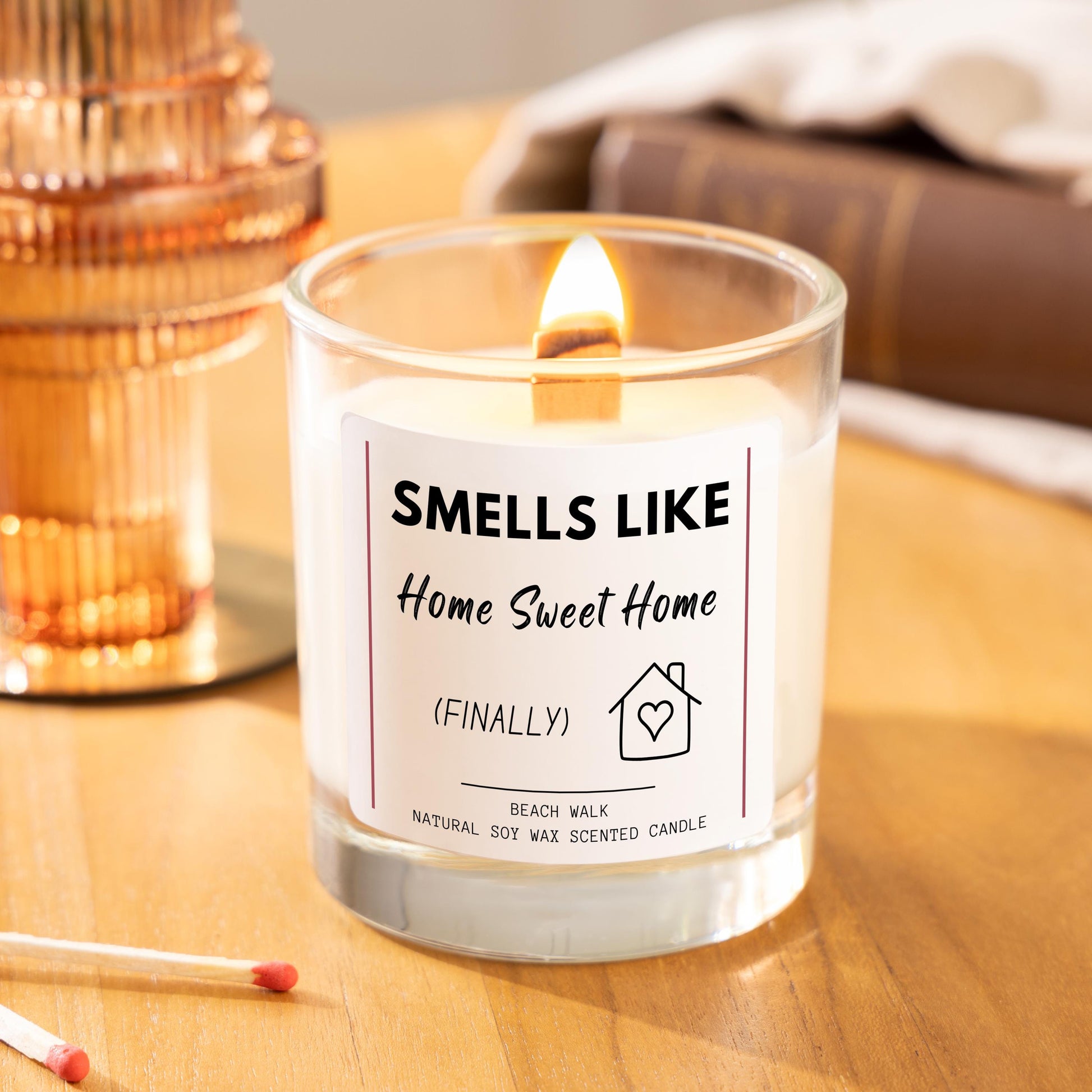 New Home Candle Gift Home Sweet Home, Funny Best First Home Gift Set, House Warming Gift, Moving Away Gift for Couple Smells Like Home
