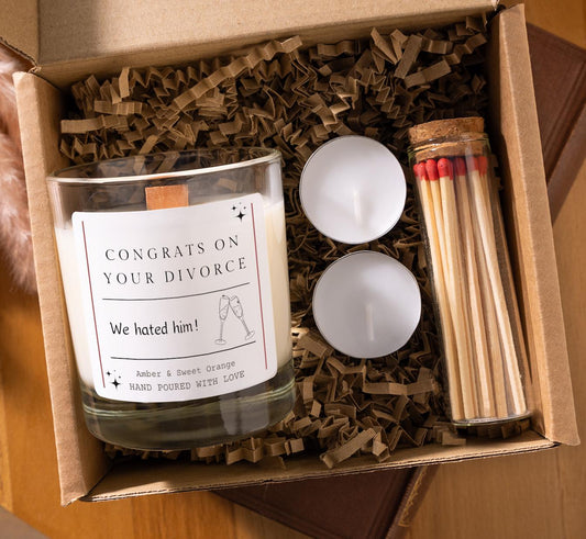 Funny Congratulations on Divorce Candle, We Hated Him Breakup Gift for Her, Newly Single Gift, Best Friend Divorce Party, Sister Break Up