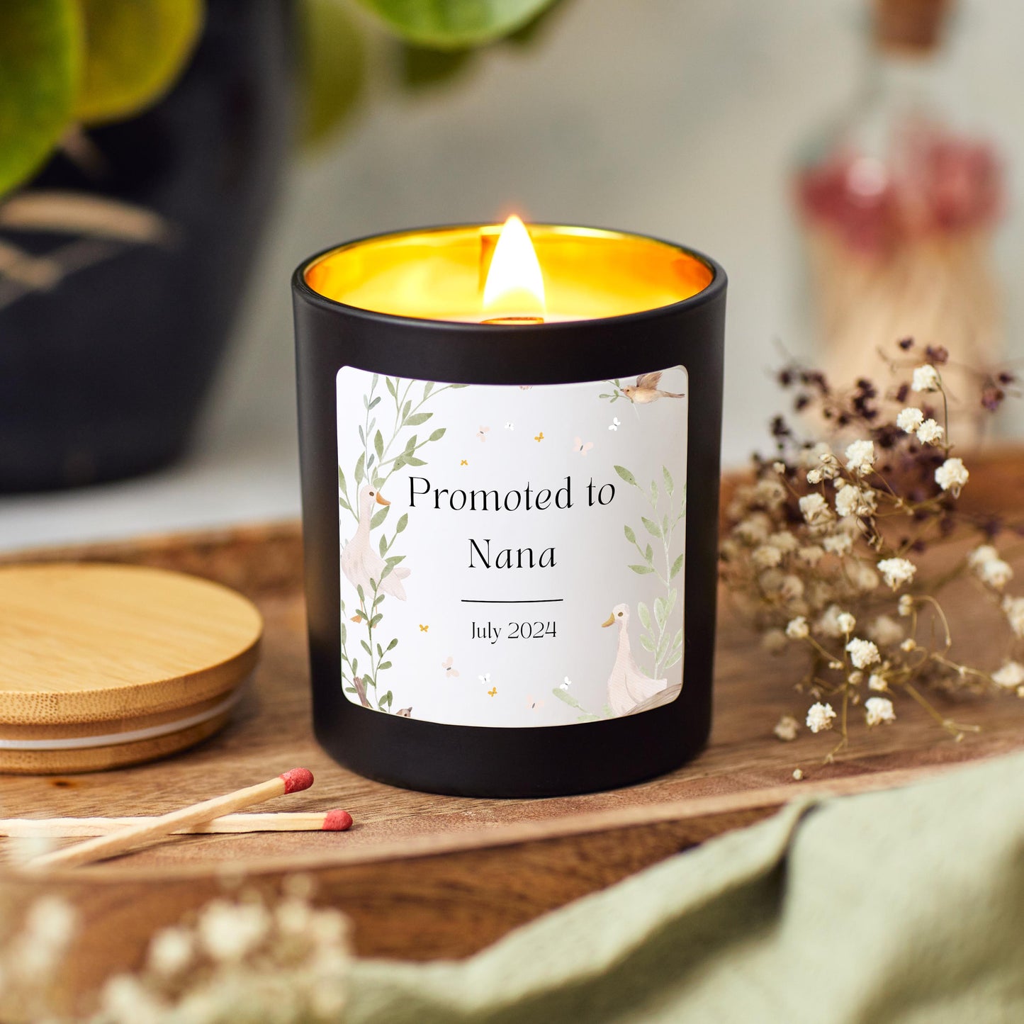 Promoted to Nana Pregnancy Announcement Candle Gift, Funny New Nanny Gift, Pregnancy Reveal, New Baby Announcement, Gift Box for New Grandma
