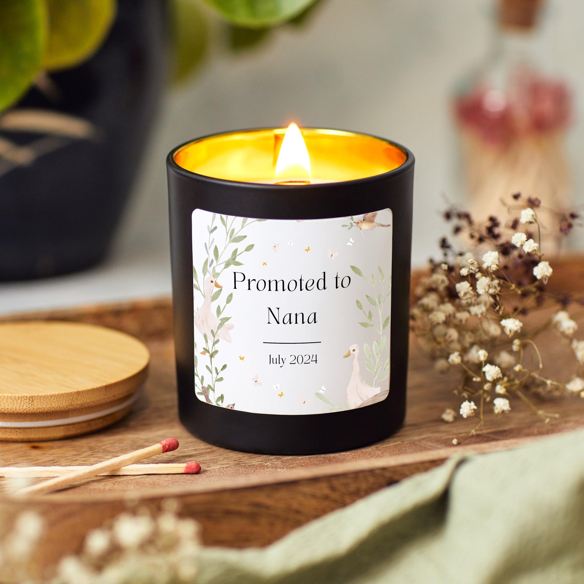 Promoted to Nana Pregnancy Announcement Candle Gift, Funny New Nanny Gift, Pregnancy Reveal, New Baby Announcement, Gift Box for New Grandma