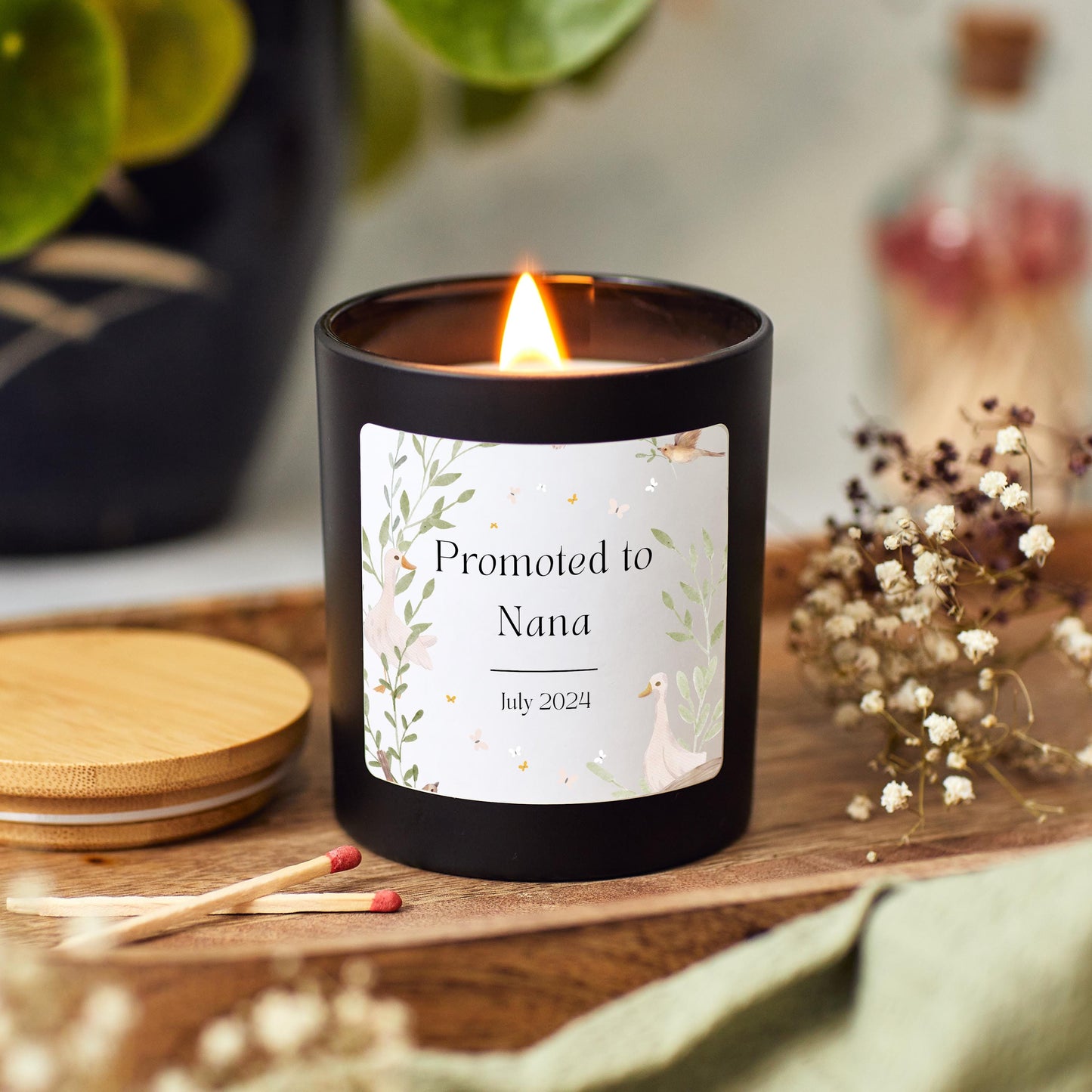 Promoted to Nana Pregnancy Announcement Candle Gift, Funny New Nanny Gift, Pregnancy Reveal, New Baby Announcement, Gift Box for New Grandma