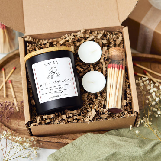 New Home Gift, Funny Personalised Housewarming Candle for Friend, Bestie Gifts for First Home, Fancy Friend, Unique Best Friend Gift