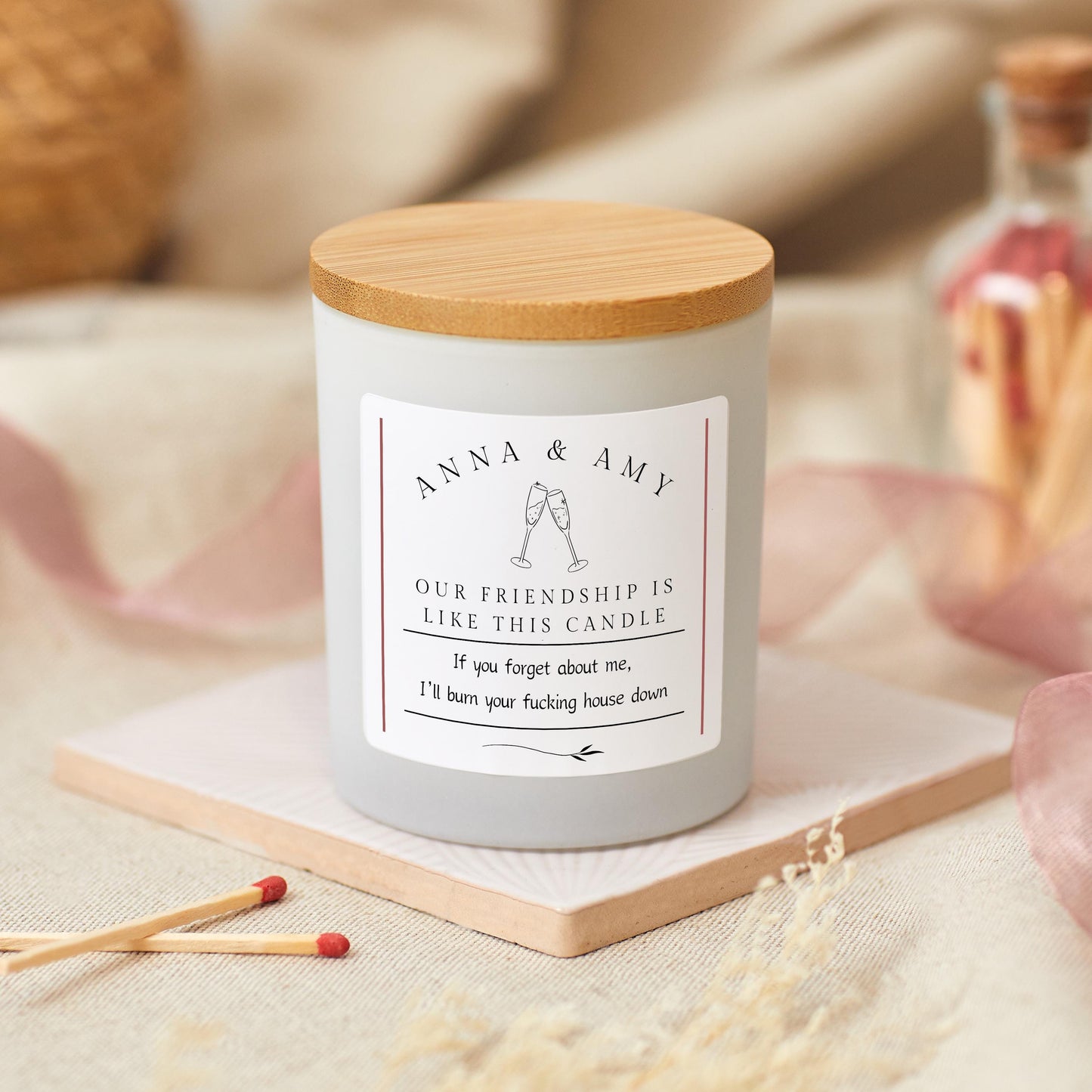 Funny Best Friend Gift, Funny Friendship Candles, Gifts for Her, Xmas Present, Funny Bestie Birthday Candle, Christmas Gift for Best Friend