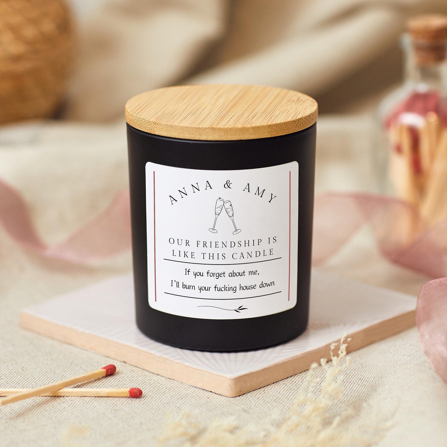 Funny Best Friend Gift, Funny Friendship Candles, Gifts for Her, Xmas Present, Funny Bestie Birthday Candle, Christmas Gift for Best Friend