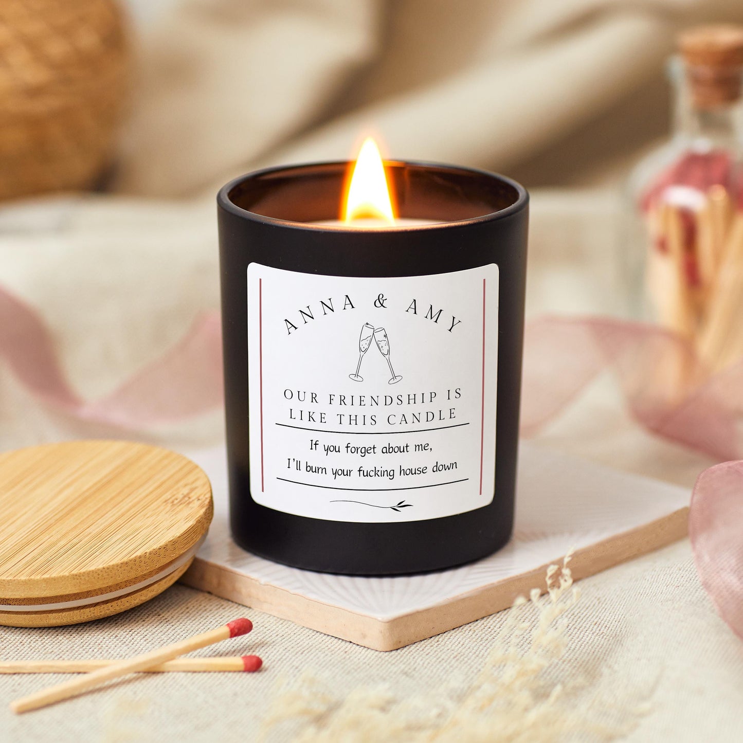 Funny Best Friend Gift, Funny Friendship Candles, Gifts for Her, Xmas Present, Funny Bestie Birthday Candle, Christmas Gift for Best Friend