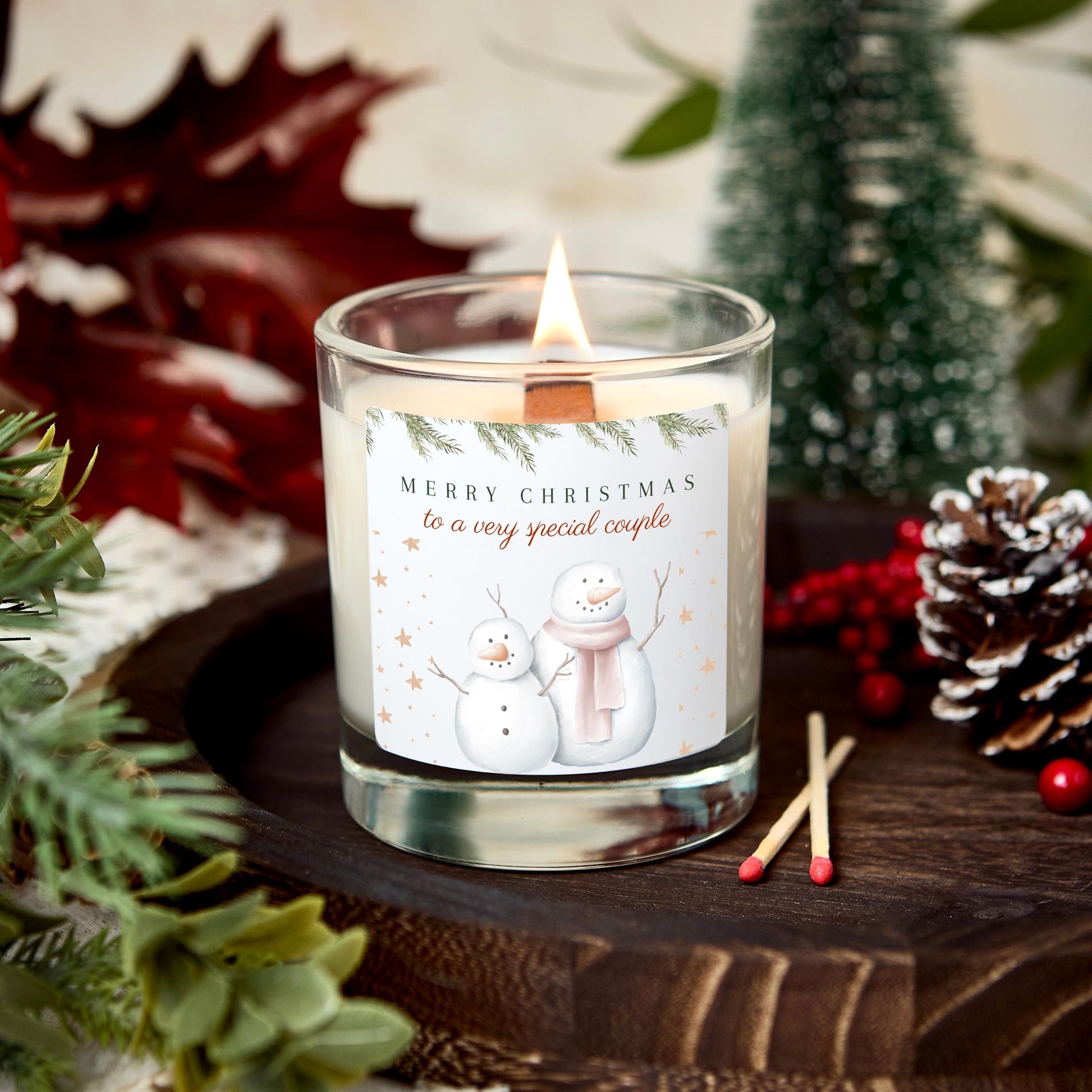 Unique Christmas Gift for Couples First Christmas, Christmas Candle for a Special Couple, Romantic Christmas Eve Gift for Couples