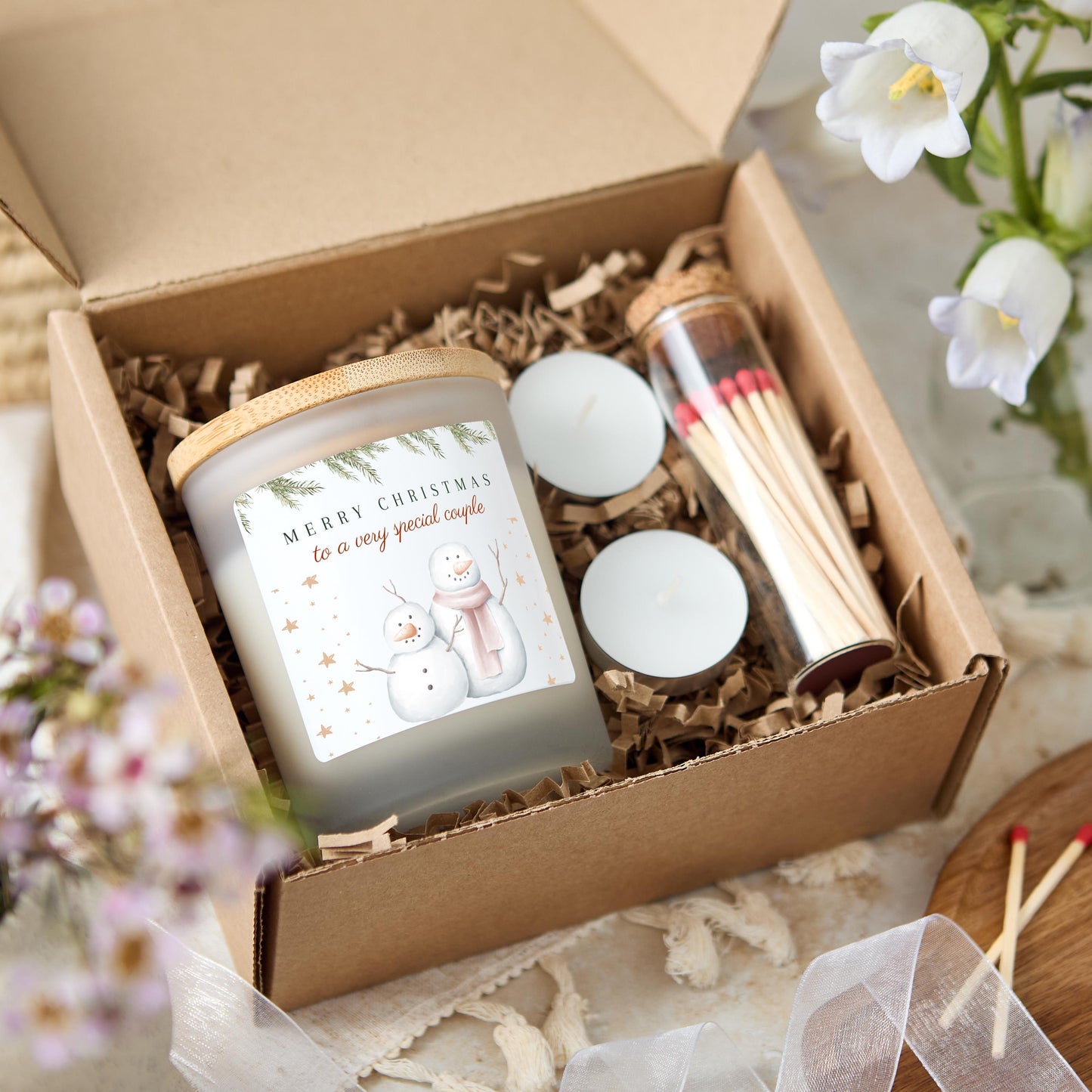 Unique Christmas Gift for Couples First Christmas, Christmas Candle for a Special Couple, Romantic Christmas Eve Gift for Couples