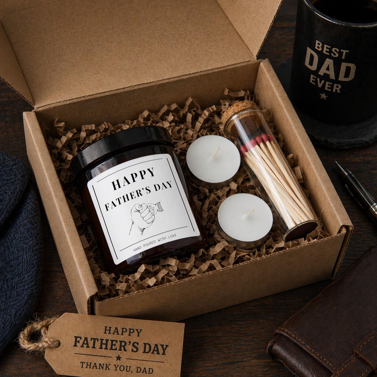 Father’s Day Soy Wax Candle Gift for Dad from Son – First Fathers Day Present