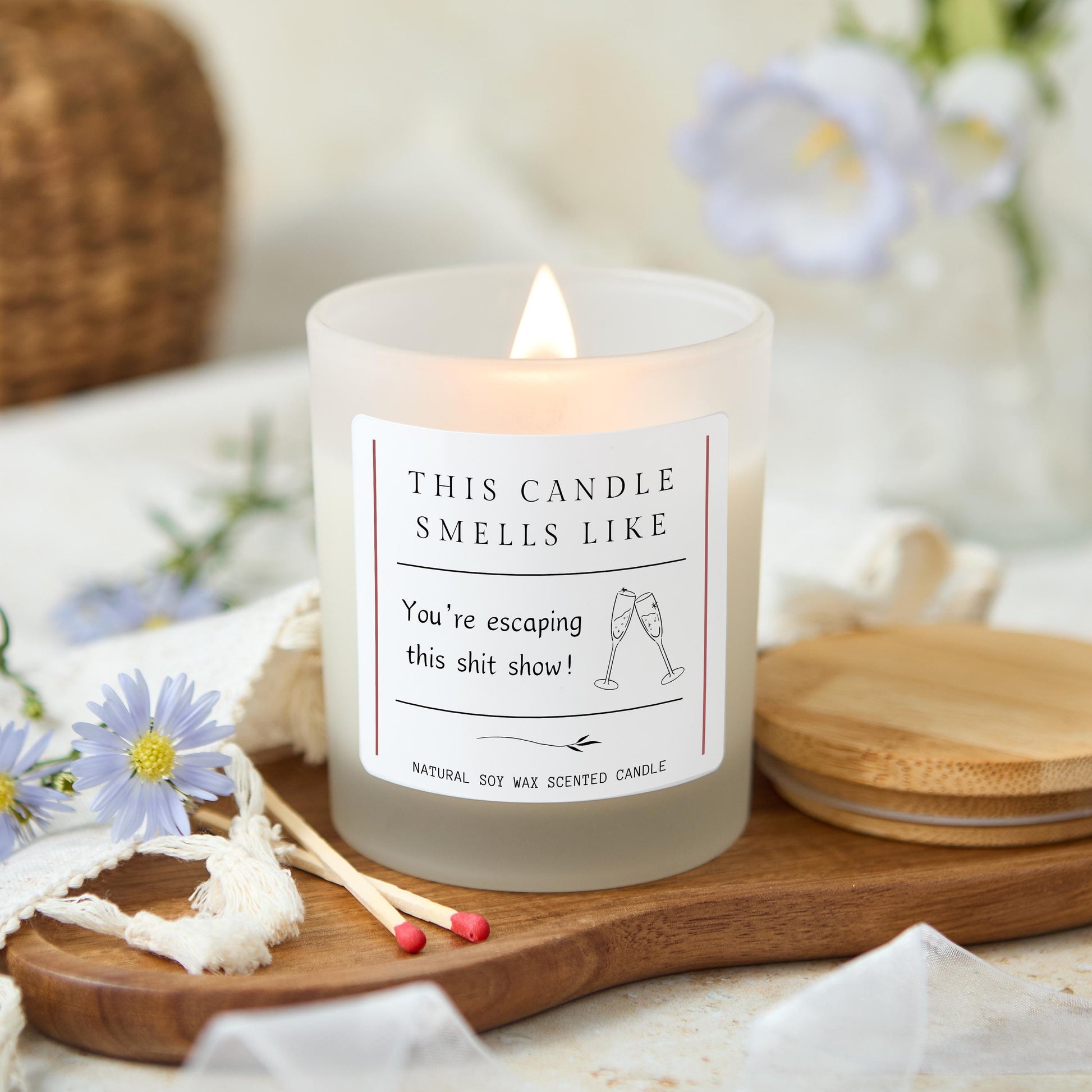 Escaping This Shit Show Candle, Funny New Job Gift, Leaving Work Celebration Present, Fresh Start Office Humour Gift