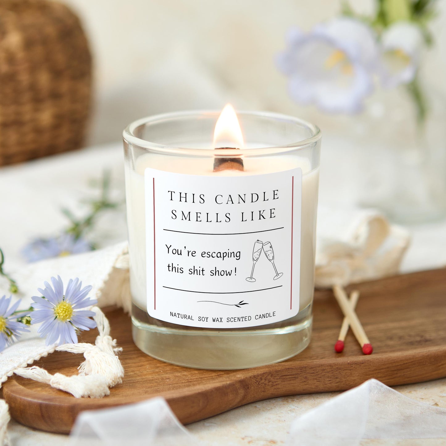 Escaping This Shit Show Candle, Funny New Job Gift, Leaving Work Celebration Present, Fresh Start Office Humour Gift