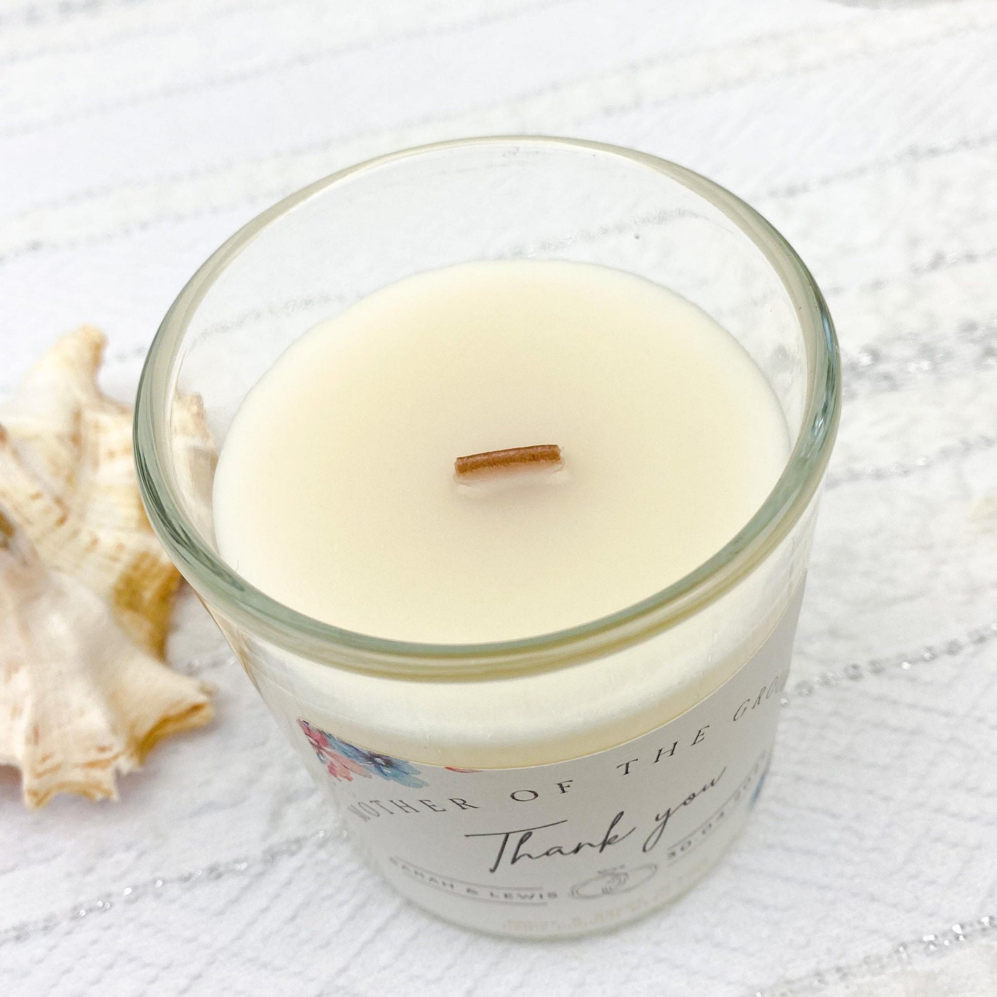 Mr & mrs wedding candle gift