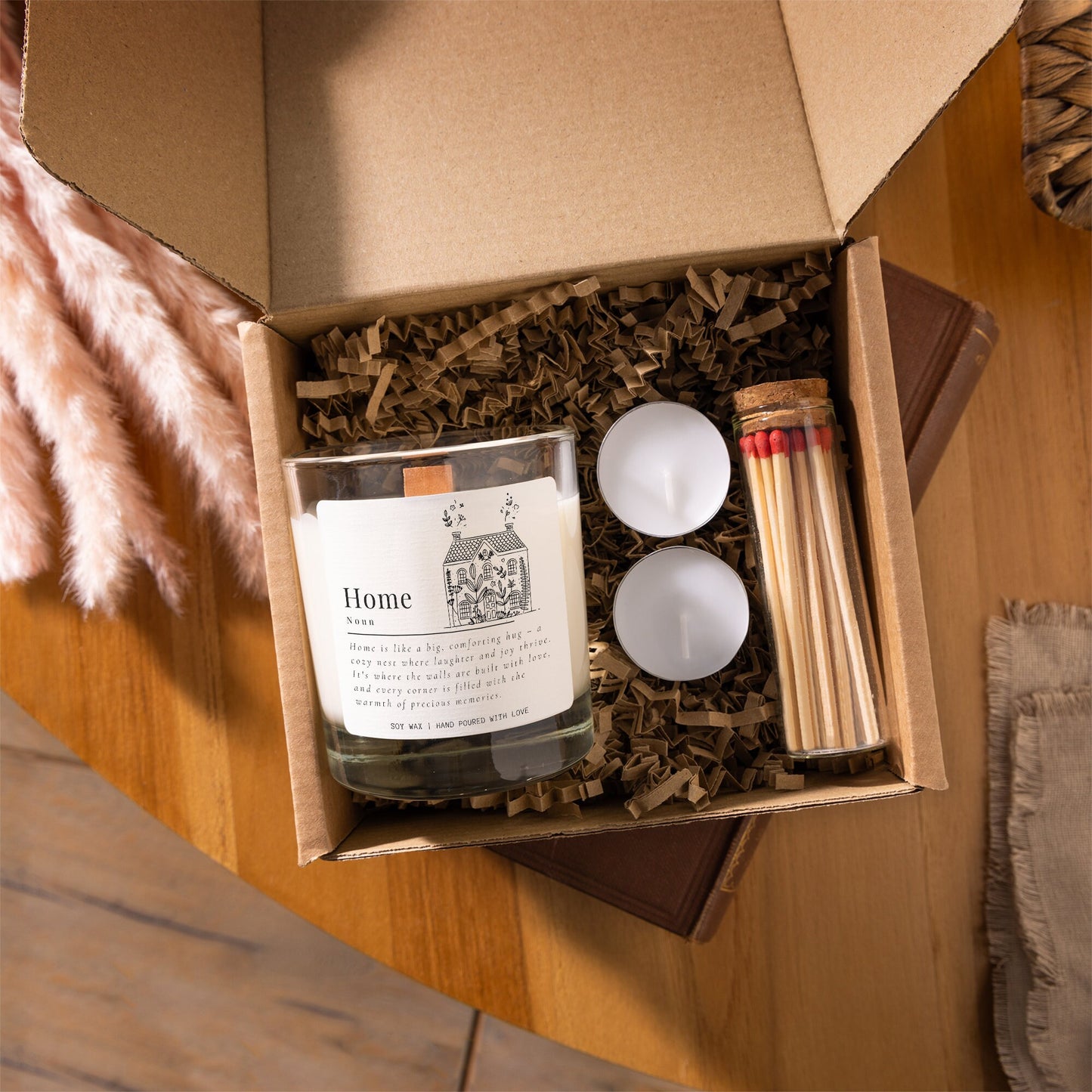 New Home Candle Housewarming Gift, First Home Gift for Couple, Gifts for home, First Home Gift Set Handmade Scented Candle